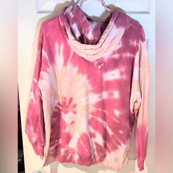 American Eagle Outfitters Pink and Orange Tie-Dye Hoodie - Picture 3 of 4